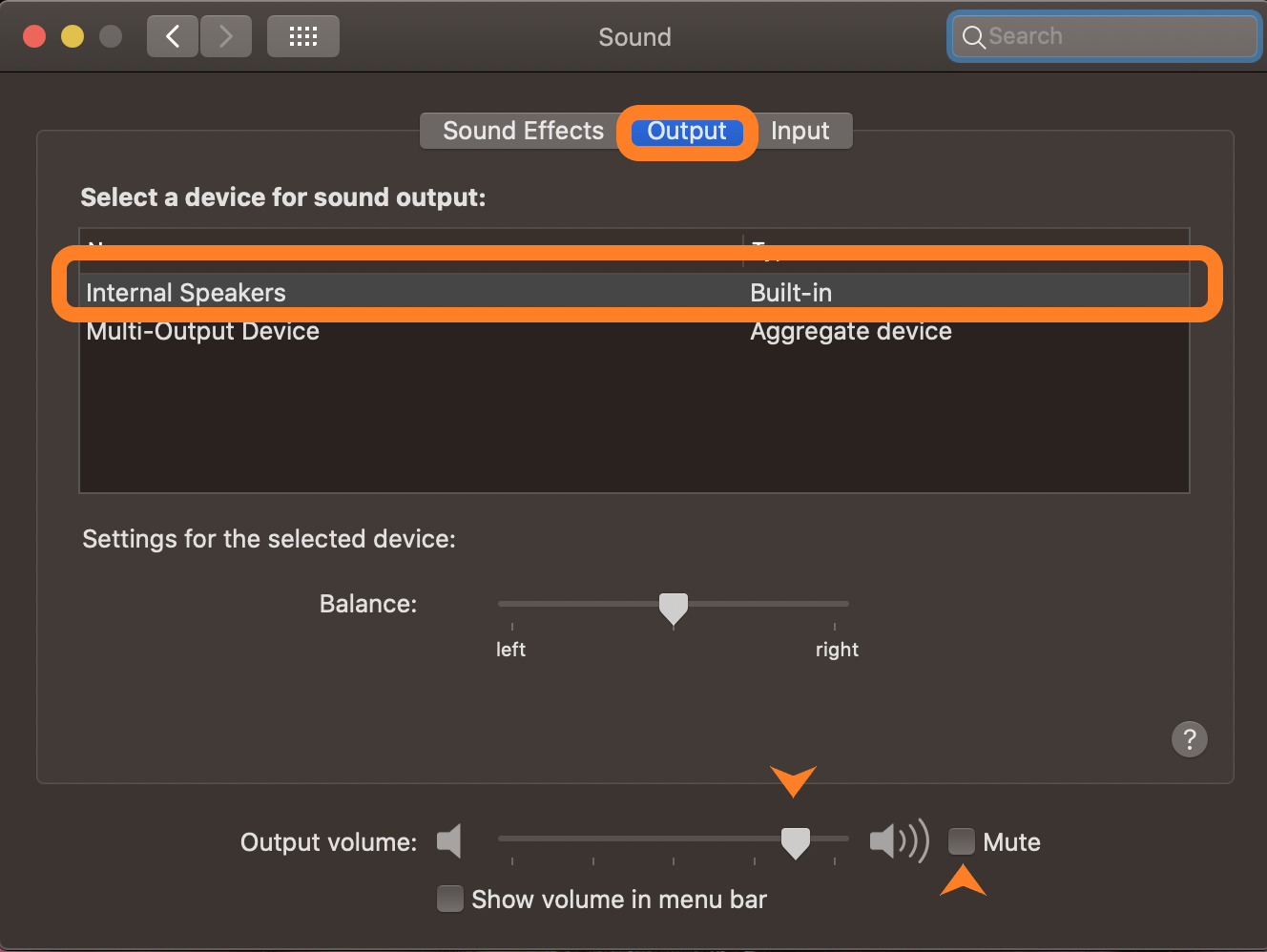 mac sound control
